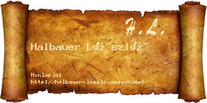 Halbauer László névjegykártya