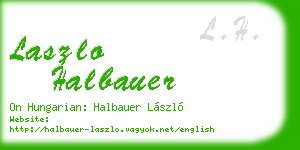 laszlo halbauer business card